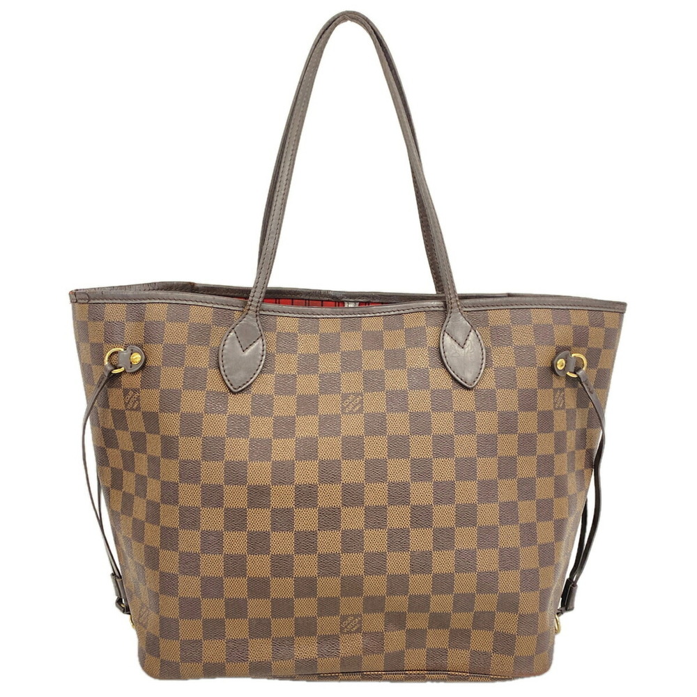 LOUIS VUITTON Brown Damier Neverfull MM Tote Bag